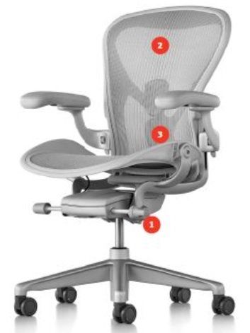 Silla trabajo ergonómica Aeron HERMAN MILLER 13